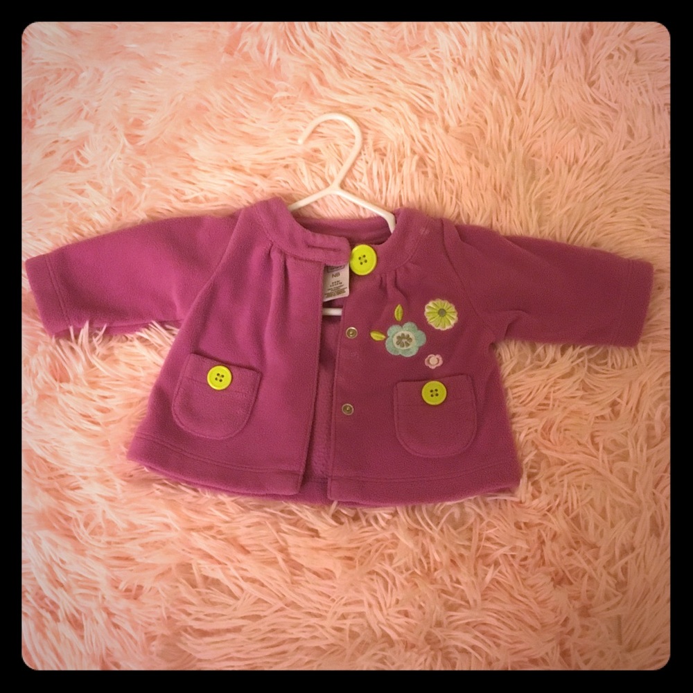 Carters purple flower jacket